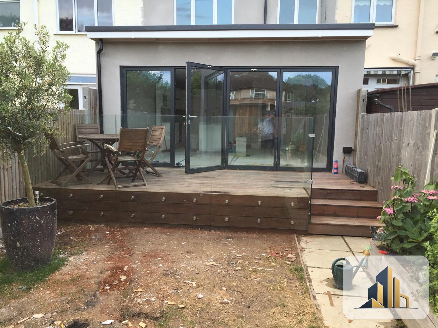Rear extension and decking, Motspur Park